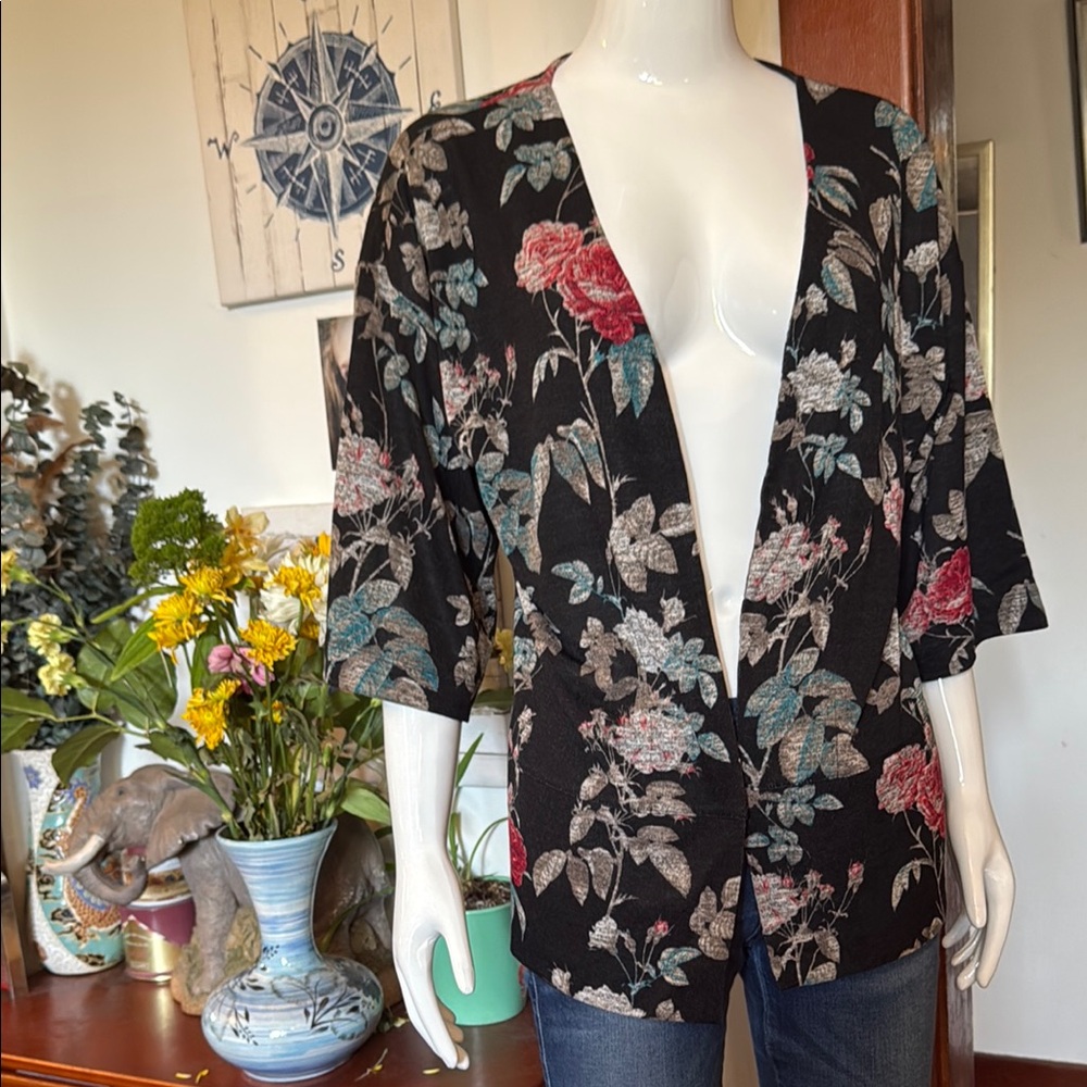 NWT Style&Co size small Floral Kimono Cardigan
